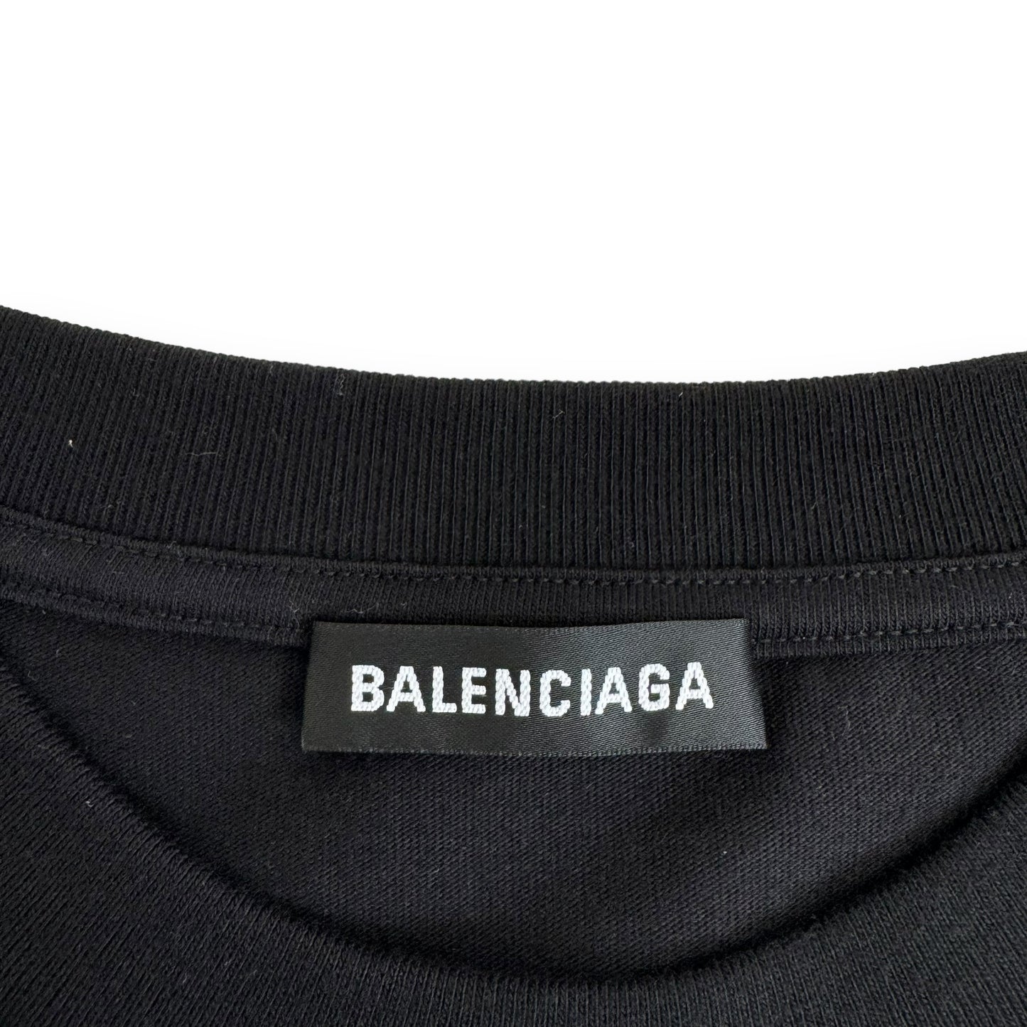 BALENCIAGA BIO-LOGO COTTON T-SHIRT BLACK / GREEN M