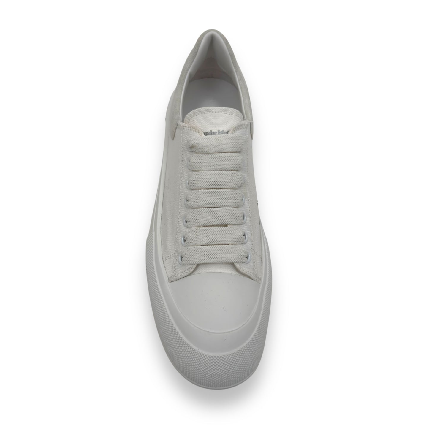 ALEXANDER MCQUEEN DECK PLIMSOLL SNEAKER WHITE UK11