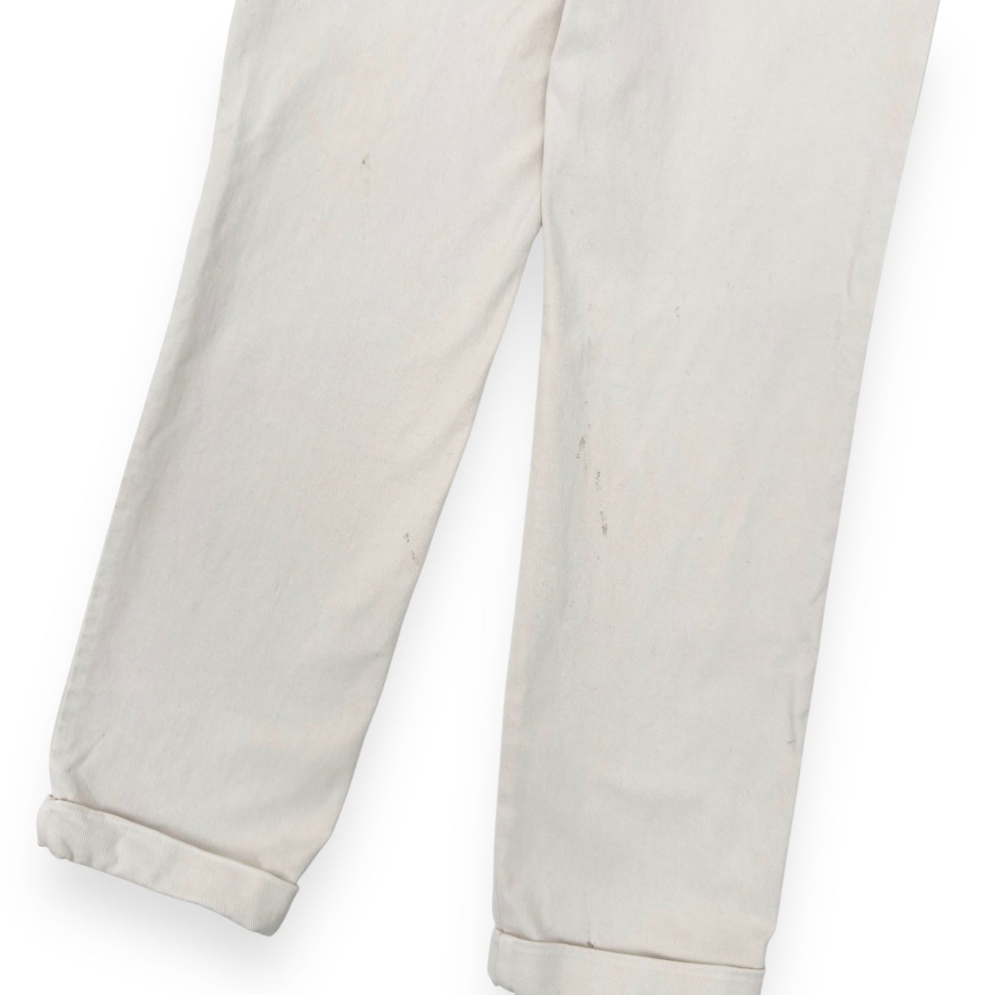 THOM SWEENEY TAILORED TROUSERS WHITE W32"