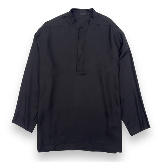 FEAR OF GOD MOCK-NECK SILK-BLEND SHIRT BLACK L