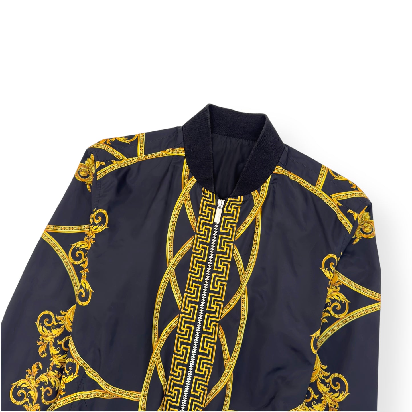 VERSACE BAROQUE PRINT REVERSIBLE JACKET YELLOW / BLACK 46 / S