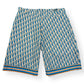 DIOR OBLIQUE BERMUDA MONOGRAM SILK SHORTS BLUE 48 / M