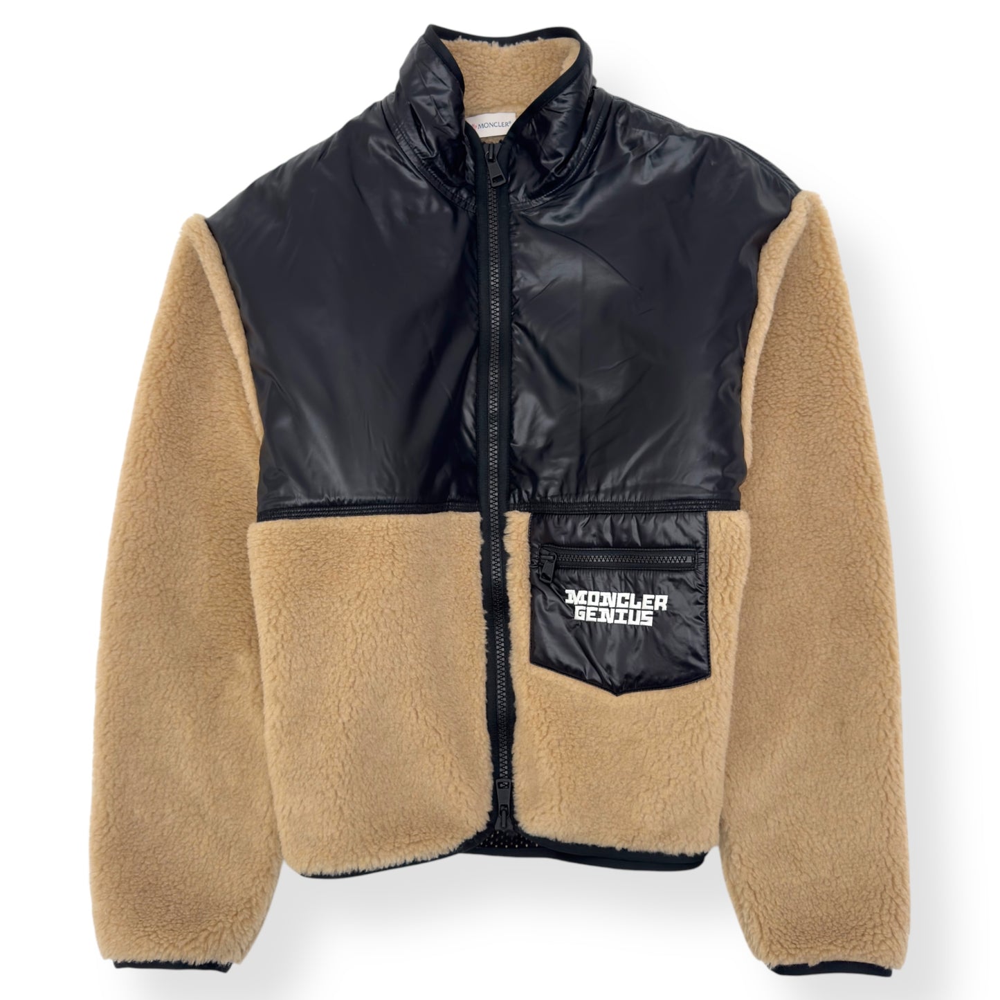 MONCLER GENIUS FLEECE JACKET BEIGE / BLACK M