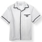 PRADA COTTON BOWLING SHIRT WHITE / BLACK M