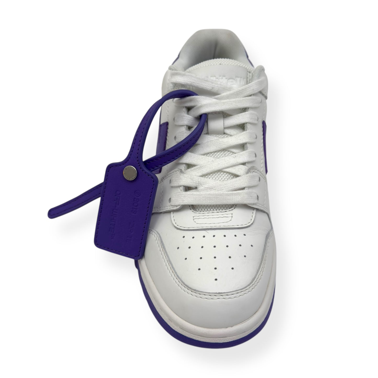 OFF-WHITE WOMENS OUT OF OFFICE LOW TOP SNEAKER WHITE / PURPLE 38 / UK5