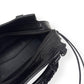 BALENCIAGA NEO CLASSIC CROC EMBOSSED LEATHER SHOULDER BAG BLACK MINI