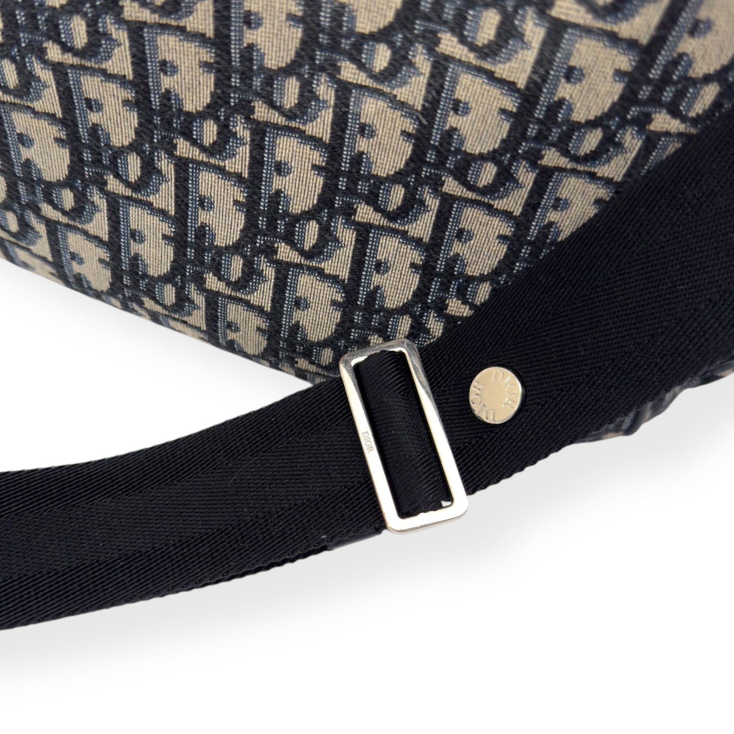 CHRISTIAN DIOR OBLIQUE JACQUARD CHANGING BAG BLACK / BEIGE L