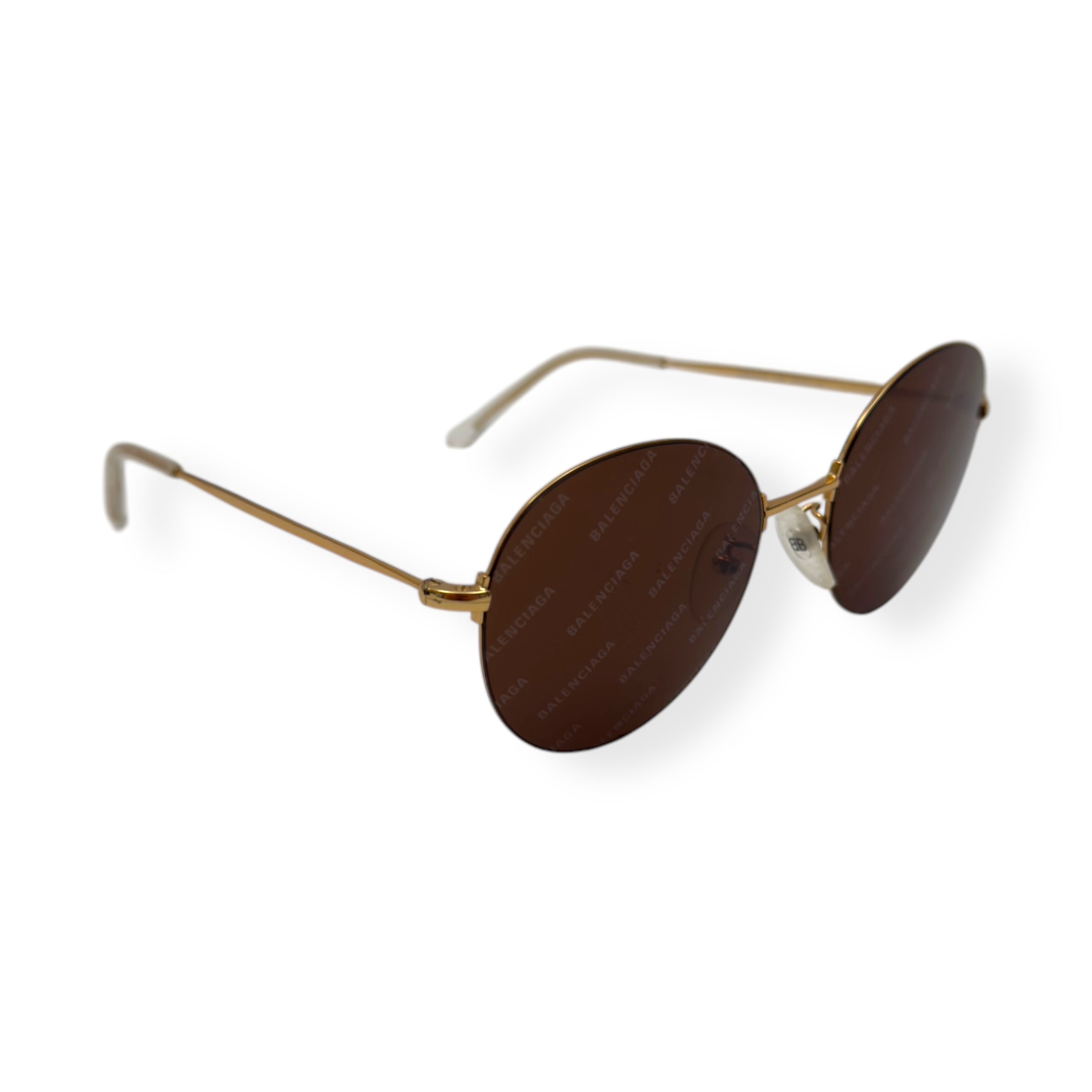 BALENCIAGA SUNGLASSES BROWN / GOLD