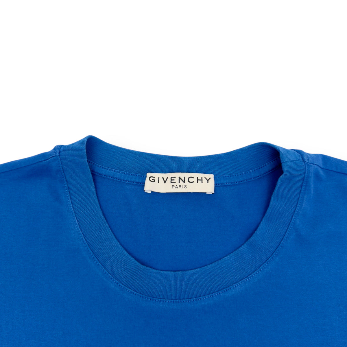 GIVENCHY OVERSIZED LOGO PRINT COTTON T-SHIRT BLUE / WHITE M