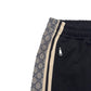 GUCCI TECHNICAL JERSEY TRACK PANTS BLACK / GREY M