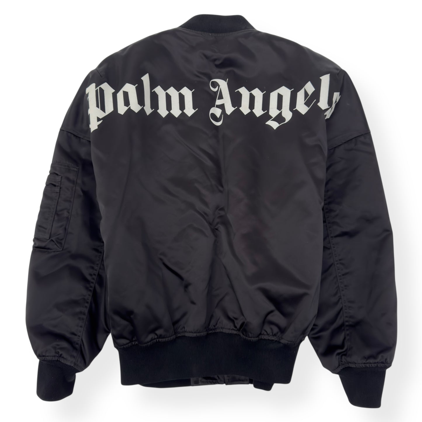 PALM ANGELS OVERSIZED ZIP UP BOMBER JACKET BLACK XS