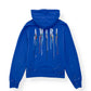 AMIRI EMBROIDERED PAINT DRIP CORE LOGO HOODIE BLUE M