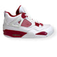 JORDAN 4 RETRO SNEAKER ALTERNATE 89 RED / WHITE UK9.5