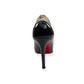 CHRISTIAN LOUBOUTIN PIGALLE WATER SNAKE TOE CAP CUT OUT PUMPS BLACK 36 / UK3