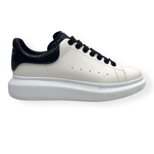 ALEXANDER MCQUEEN OVERSIZED LEATHER / SNAKESKIN SNEAKER WHITE / BLACK 42 / UK8