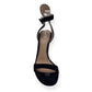 GIANVITO ROSSI PORTOFINO 105 SUEDE SANDALS BLACK 38 / UK5