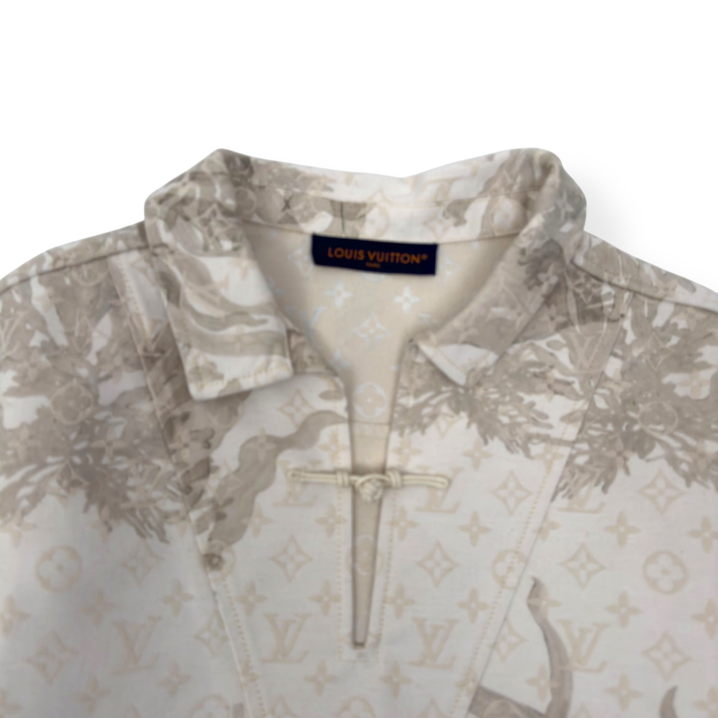 LOUIS VUITTON MONOGRAM DENIM SHIRT BEIGE S