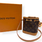 LOUIS VUITTON NANO NOÉ MONOGRAM CANVAS BAG BROWN MINI