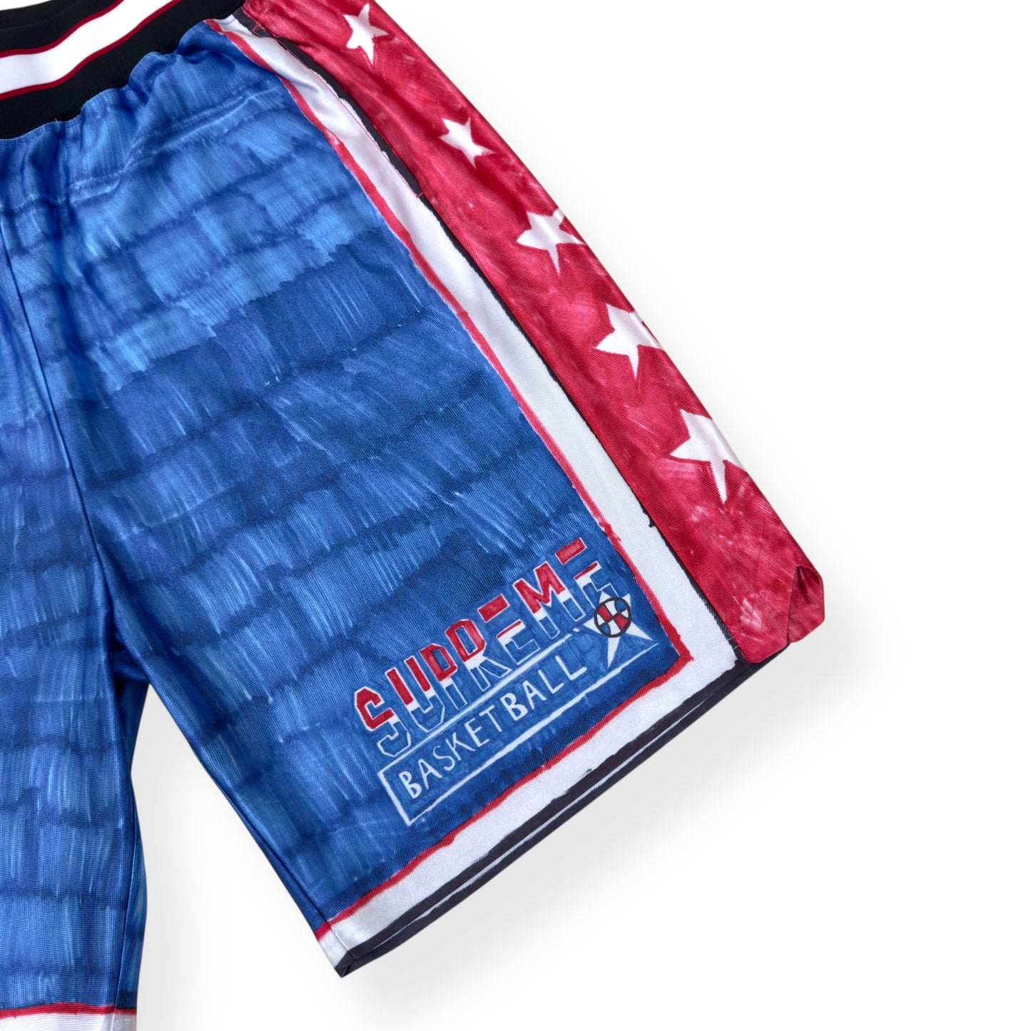 SUPREME MARKER BASKETBALL SHORTS RED / BLUE / WHITE L
