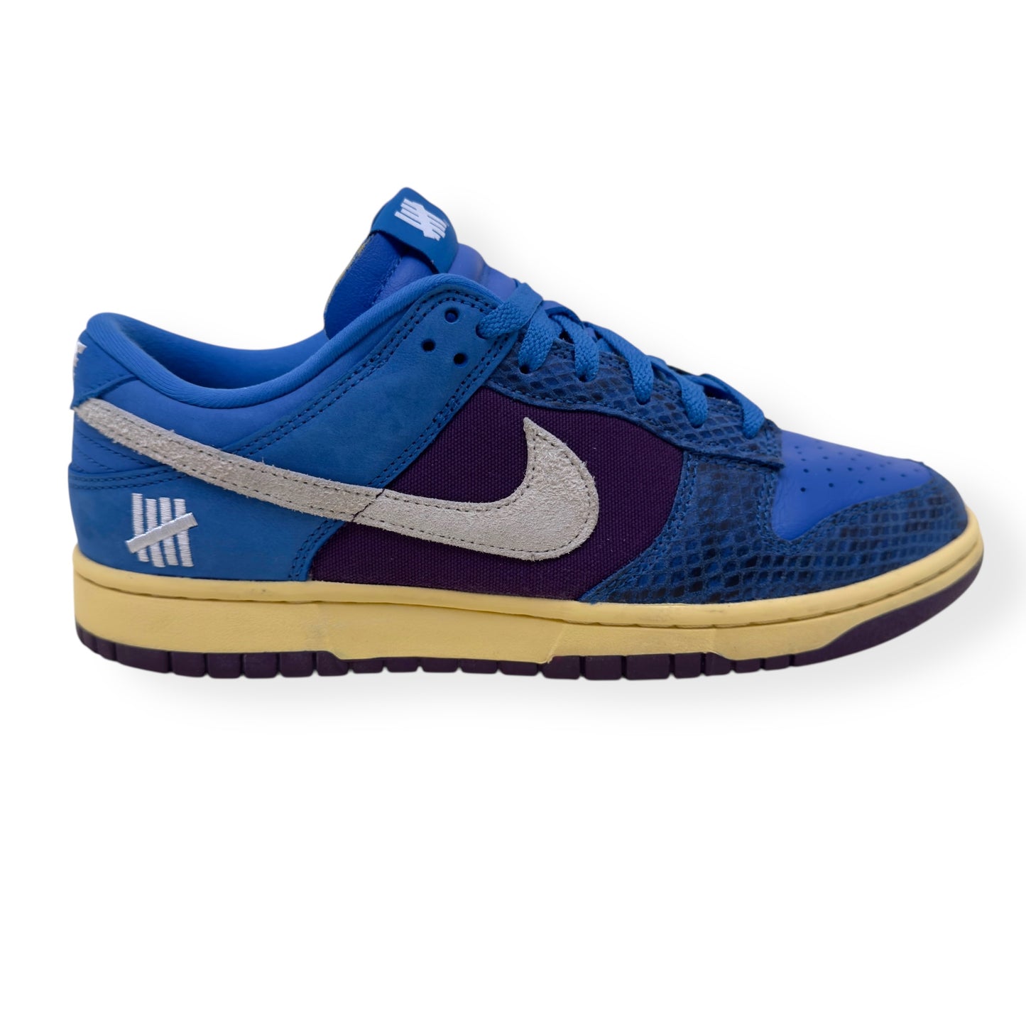 NIKE X UNDEFEATED DUNK LOW SP SNEAKER BLUE / PURPLE UK8