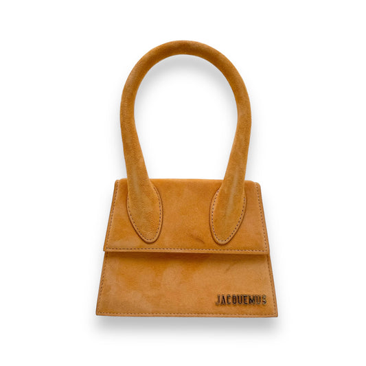 JACQUEMUS LE CHIQUITO MOYEN SUEDE BAG ORANGE