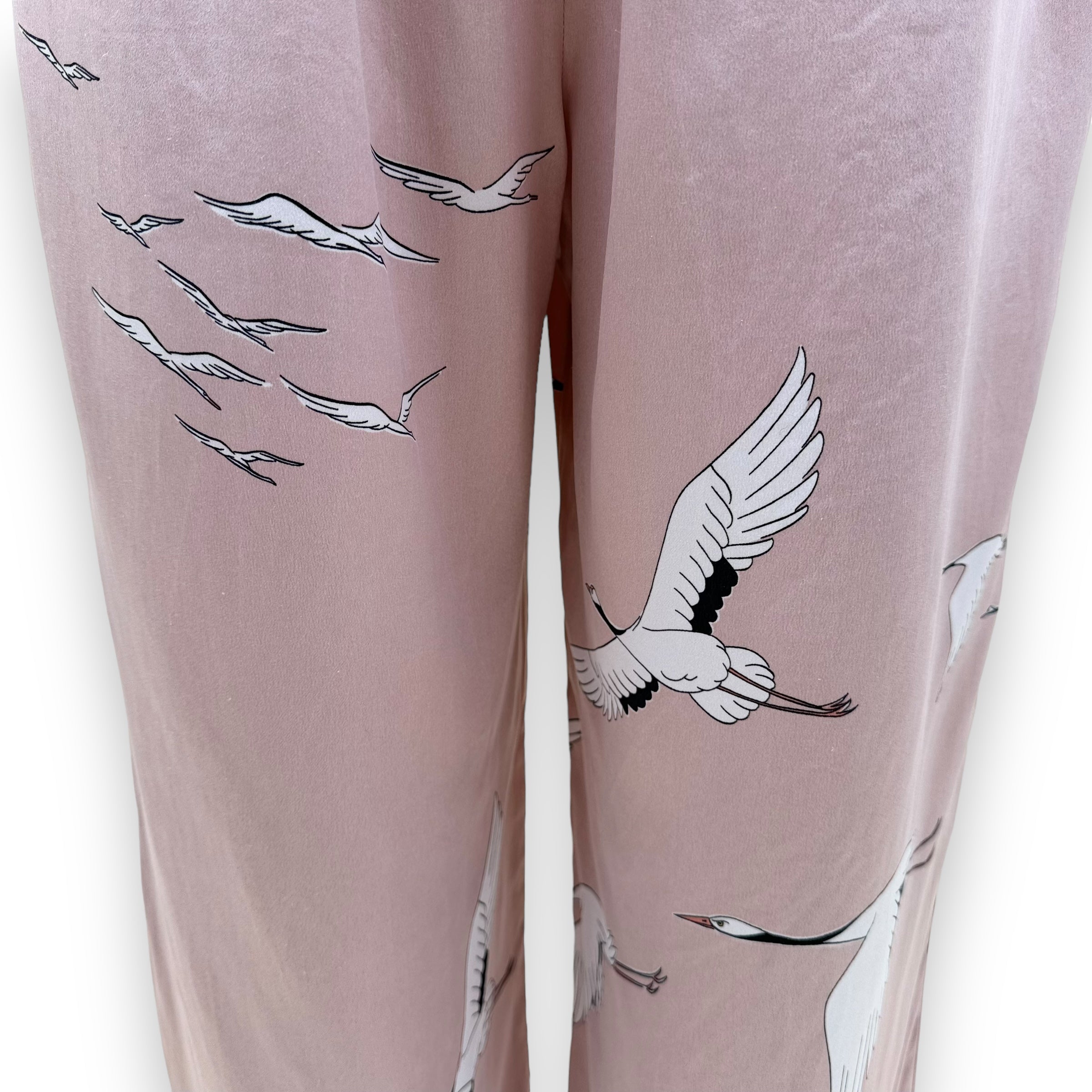 OLIVIA VON HALLE LILA PRINTED SILK-SATIN PYJAMA SET PINK S