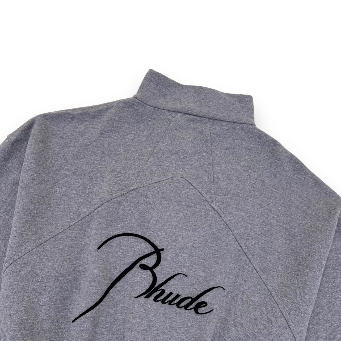 RHUDE MOCK NECK LONG SLEEVE SWEATSHIRT GREY S