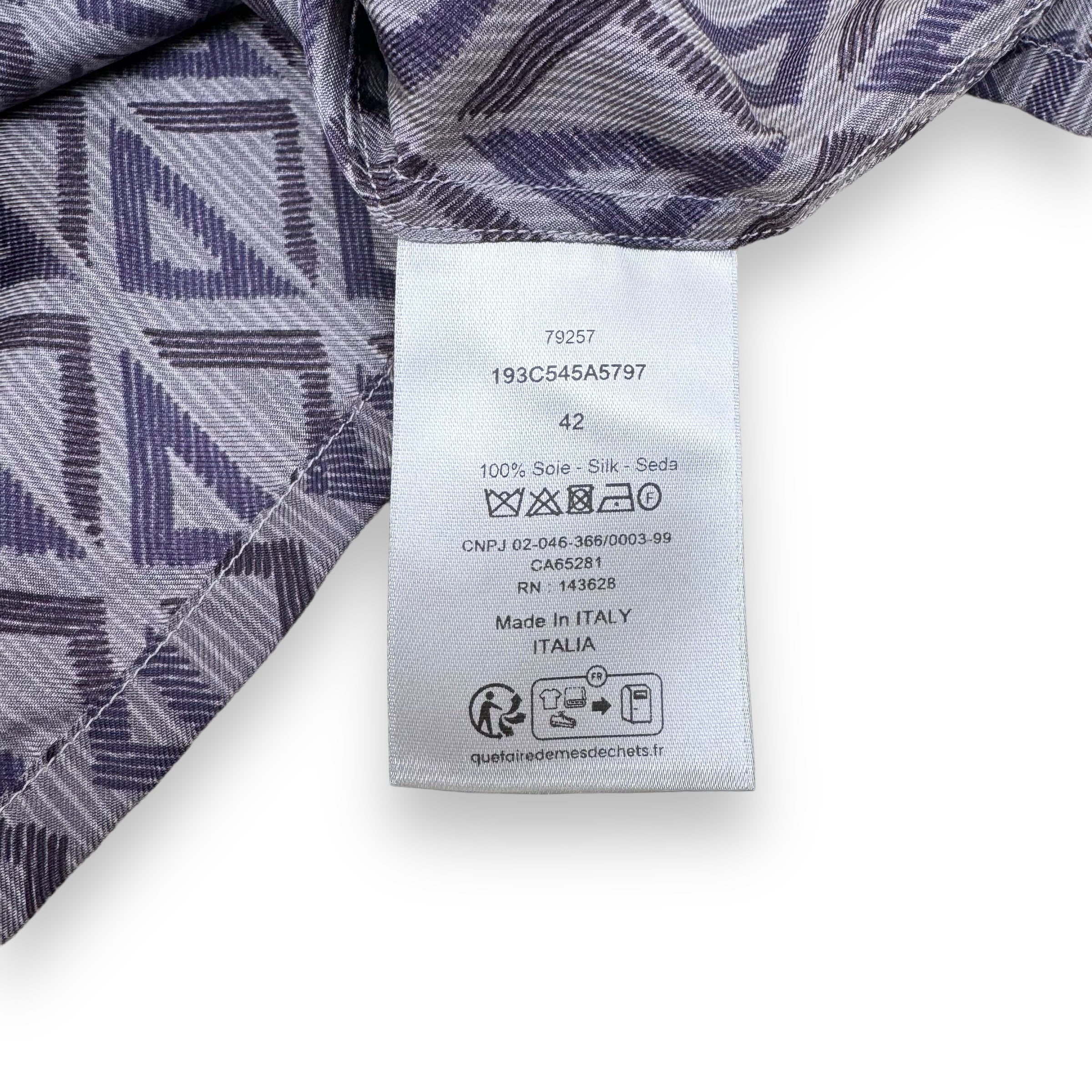 DIOR CD DIAMOND SILK SHIRT L