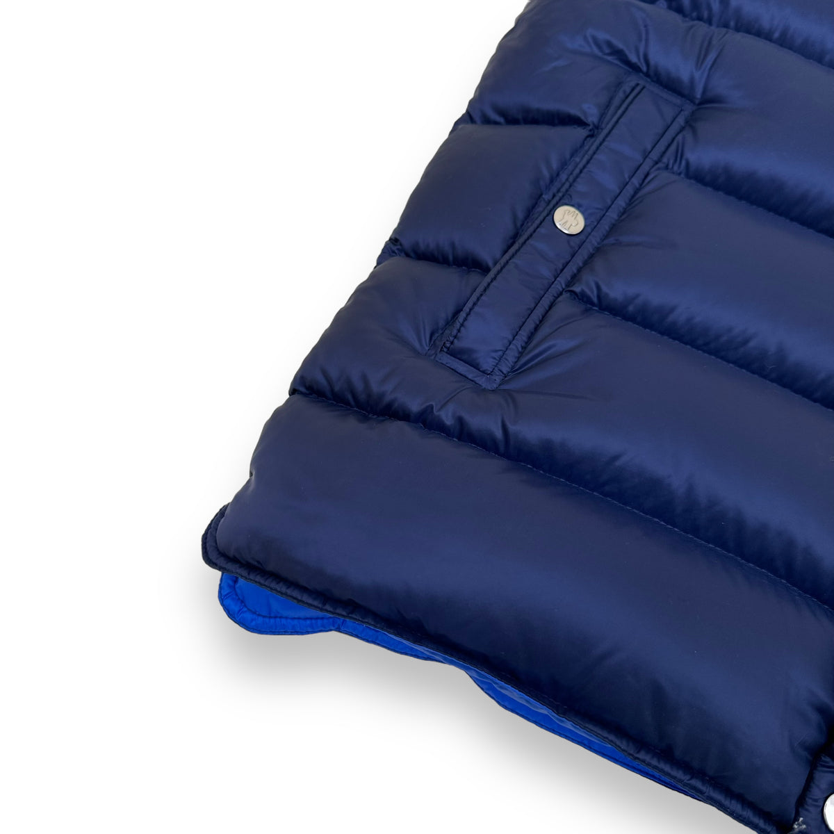 MONCLER BILLECART GILET PUFFER JACKET NAVY BLUE L