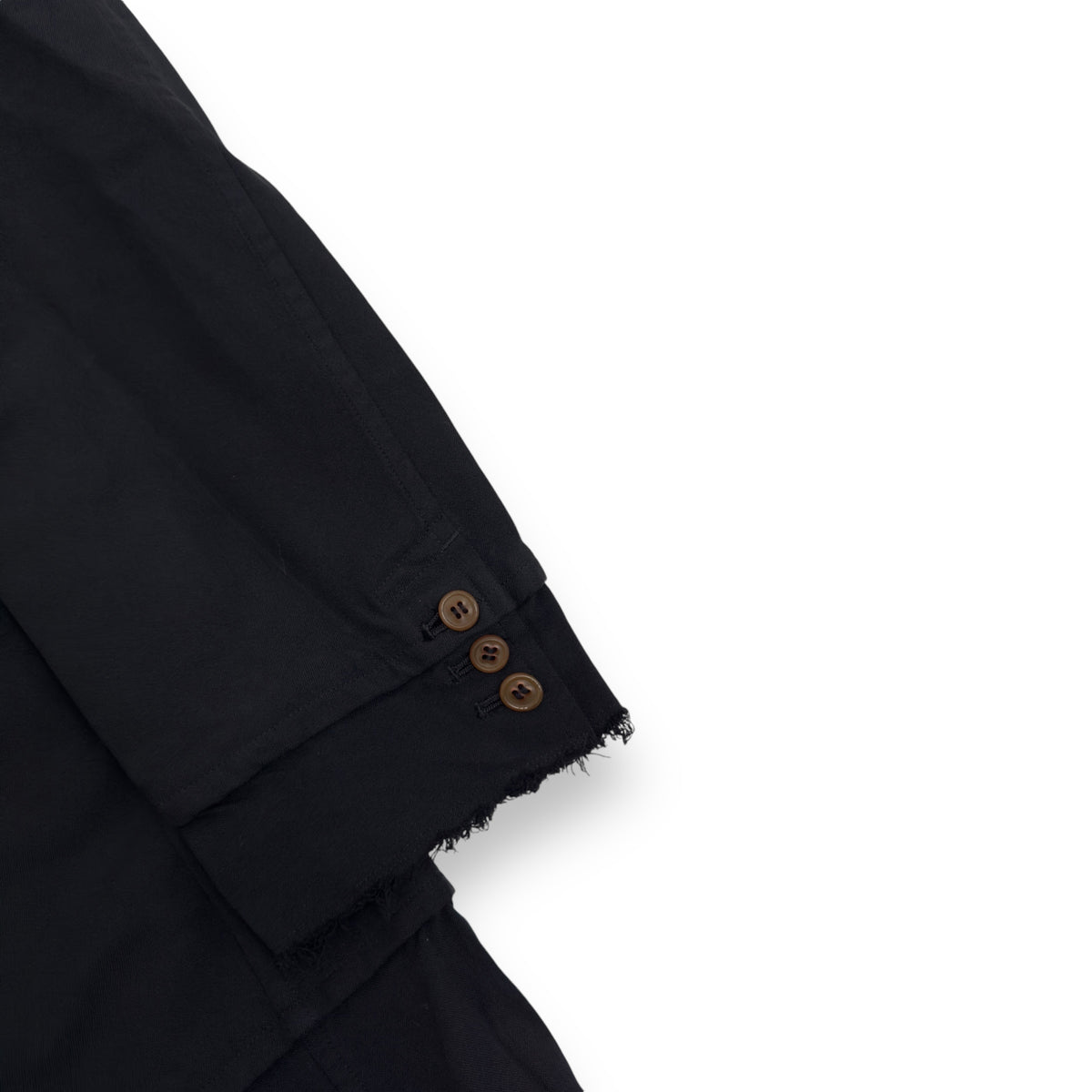 COMME DES GARÇONS HOMME PLUS SINGLE BREASTED CRINKLE COAT BLACK XL