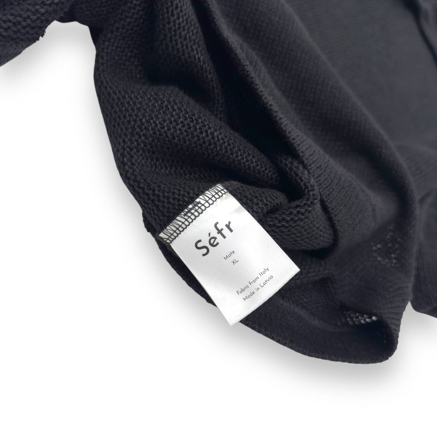 SÉFR MATE LINEN POLO SHIRT BLACK XL