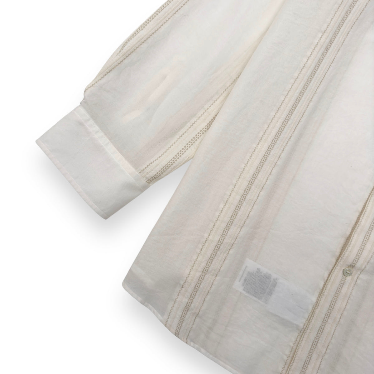ETRO EMBROIDERED COTTON SHIRT IVORY XXL