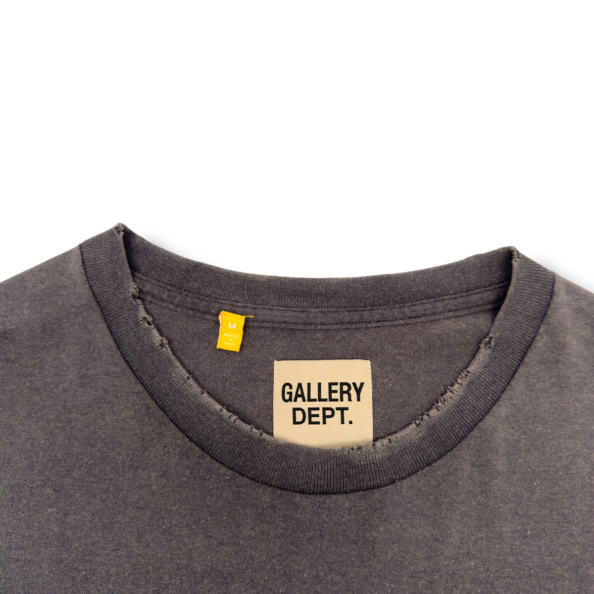 GALLERY DEPT. RECYCLE DISTRESSED T-SHIRT GREY / BLUE M