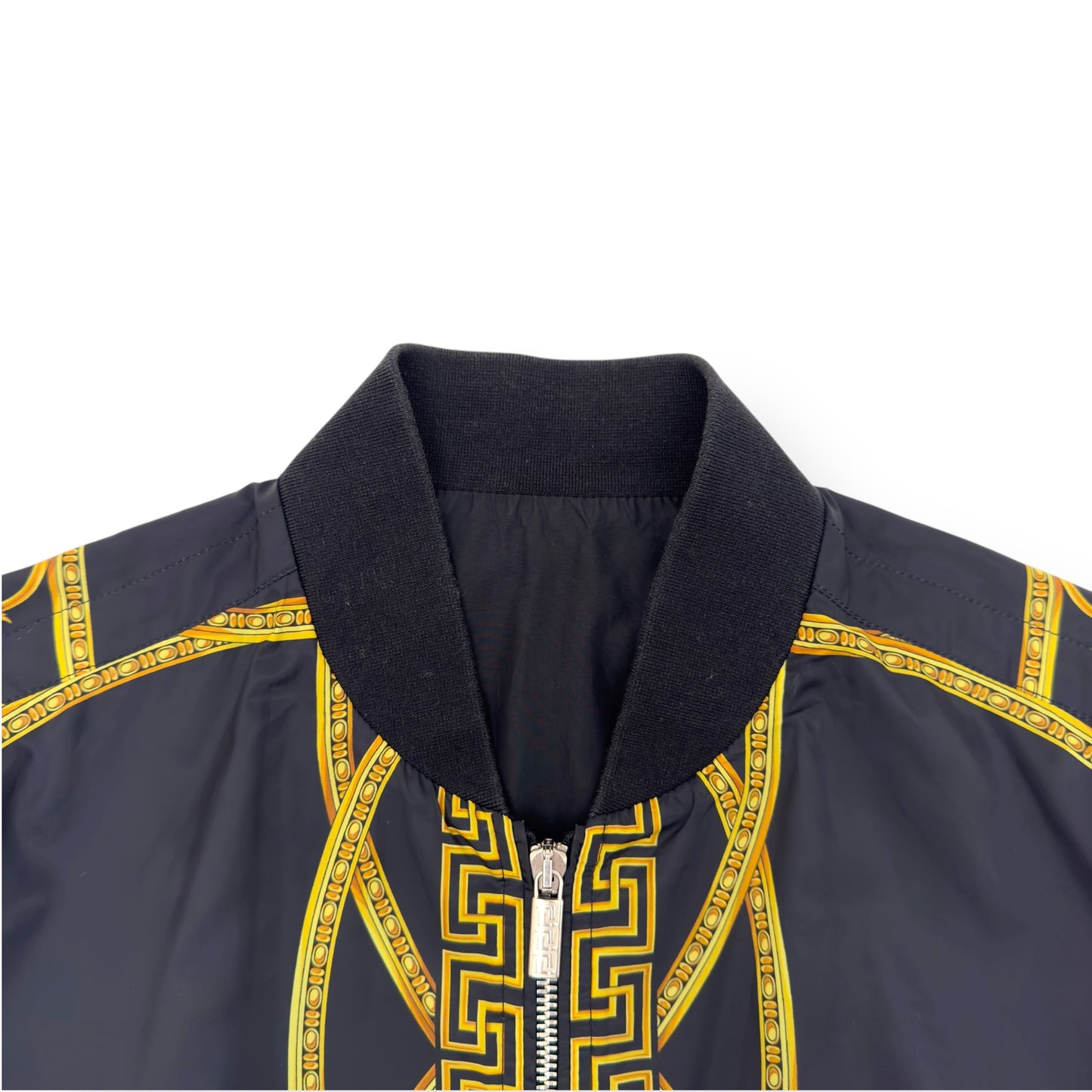 VERSACE BAROQUE PRINT REVERSIBLE JACKET YELLOW / BLACK 46 / S