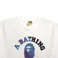 A BATHING APE TIE DYE COLLEGE T-SHIRT WHITE / PURPLE XL