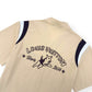 LOUIS VUITTON SHORT-SLEEVE ‘JUMPING DOG’ EMBROIDERED COTTON BOWLING SHIRT SAND XXL