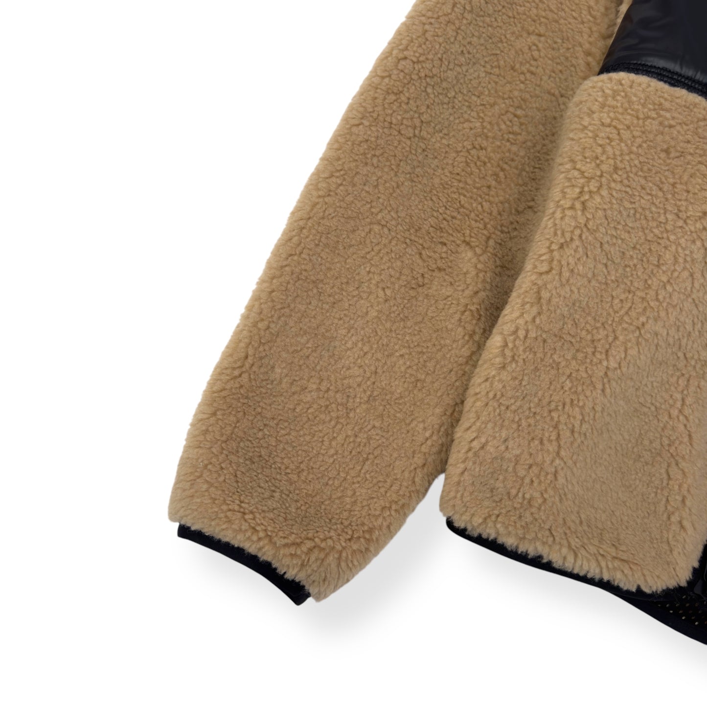MONCLER GENIUS FLEECE JACKET BEIGE / BLACK M