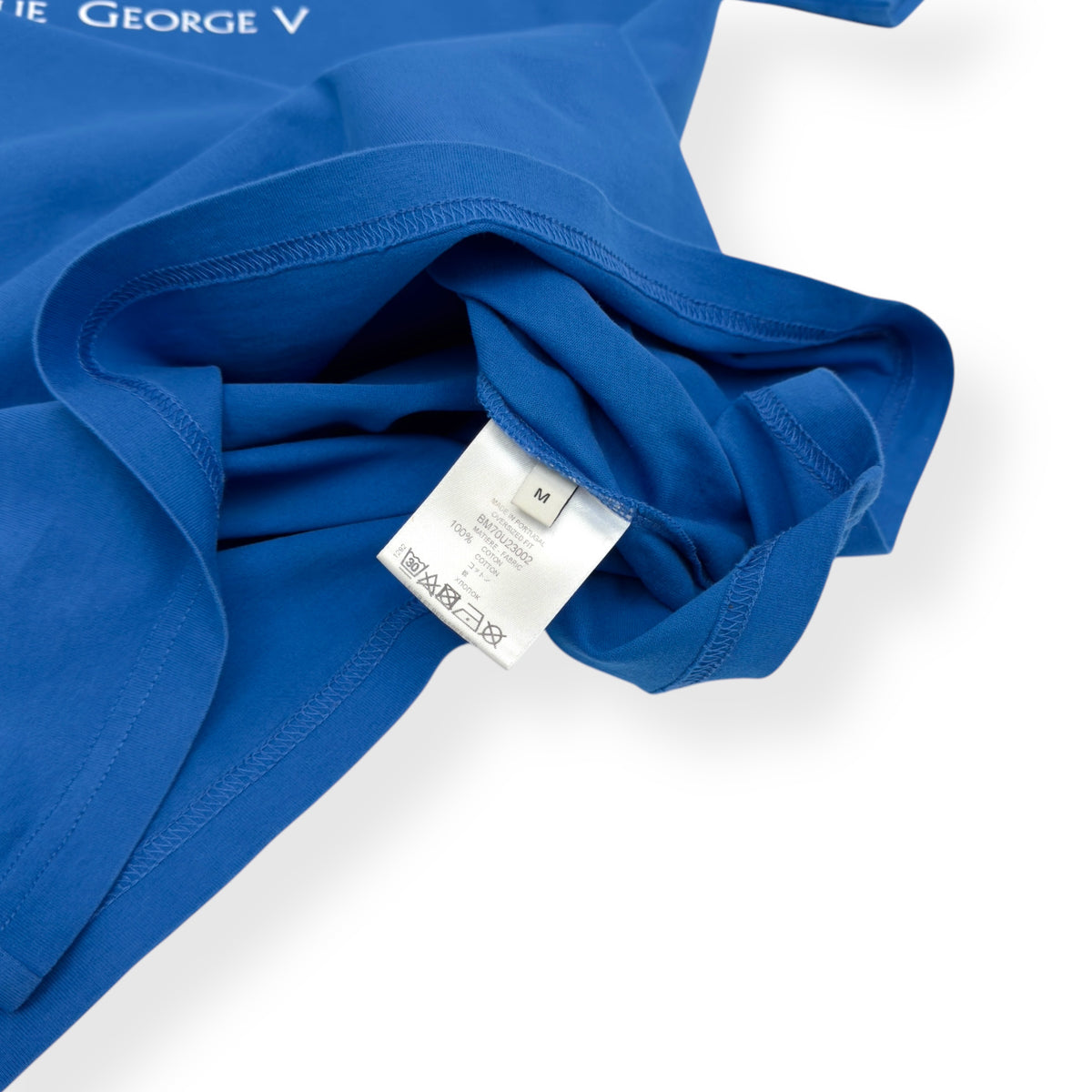 GIVENCHY OVERSIZED LOGO PRINT COTTON T-SHIRT BLUE / WHITE M