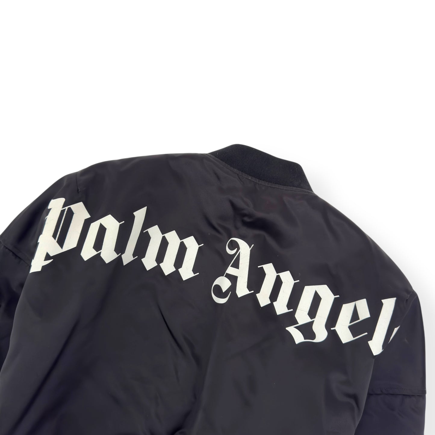 PALM ANGELS OVERSIZED ZIP UP BOMBER JACKET BLACK XS