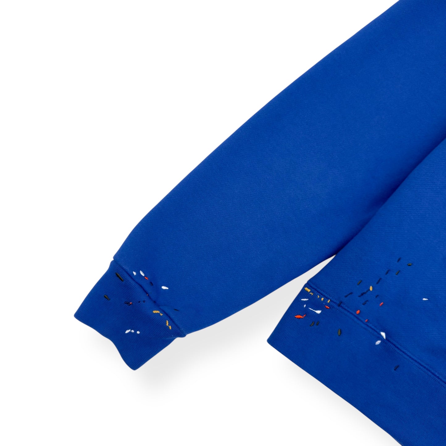 AMIRI EMBROIDERED PAINT DRIP CORE LOGO HOODIE BLUE M