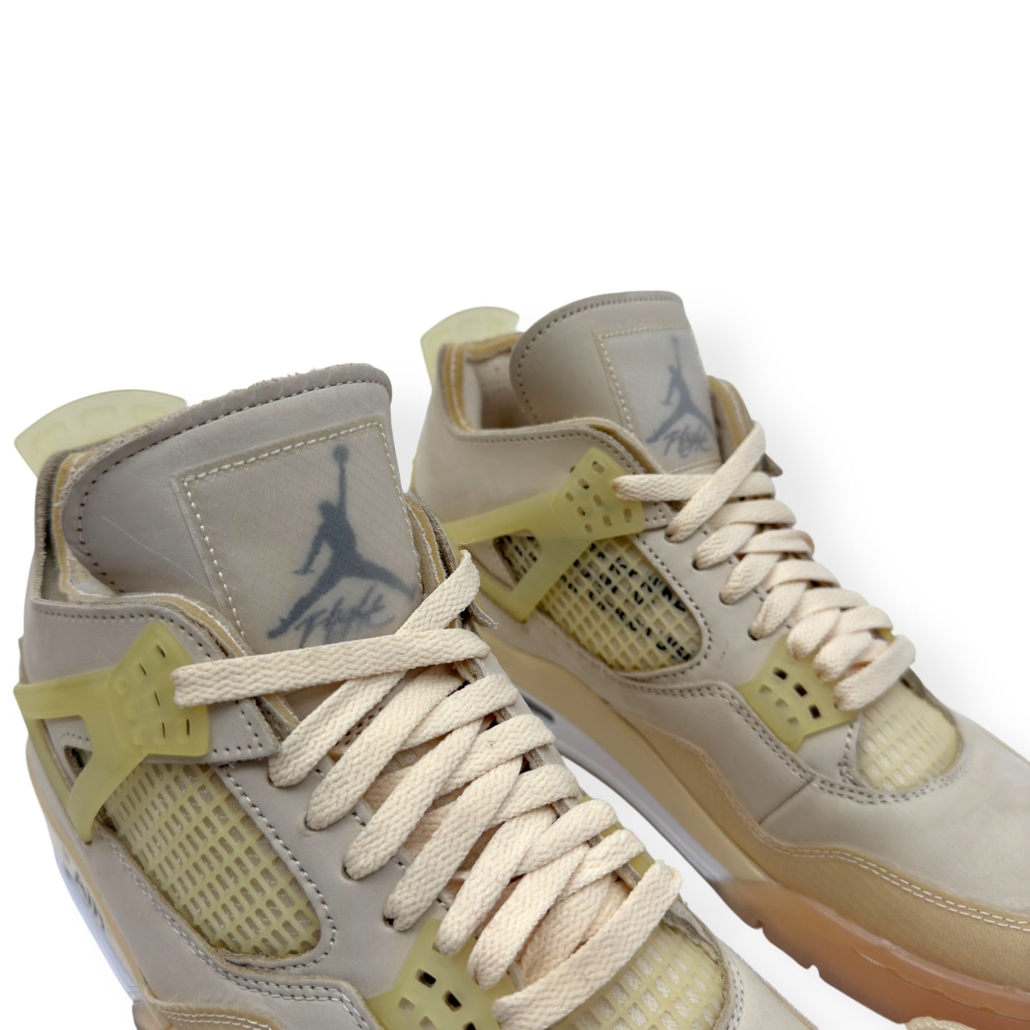 OFF-WHITE X AIR JORDAN 4 SNEAKER SAIL UK8.5