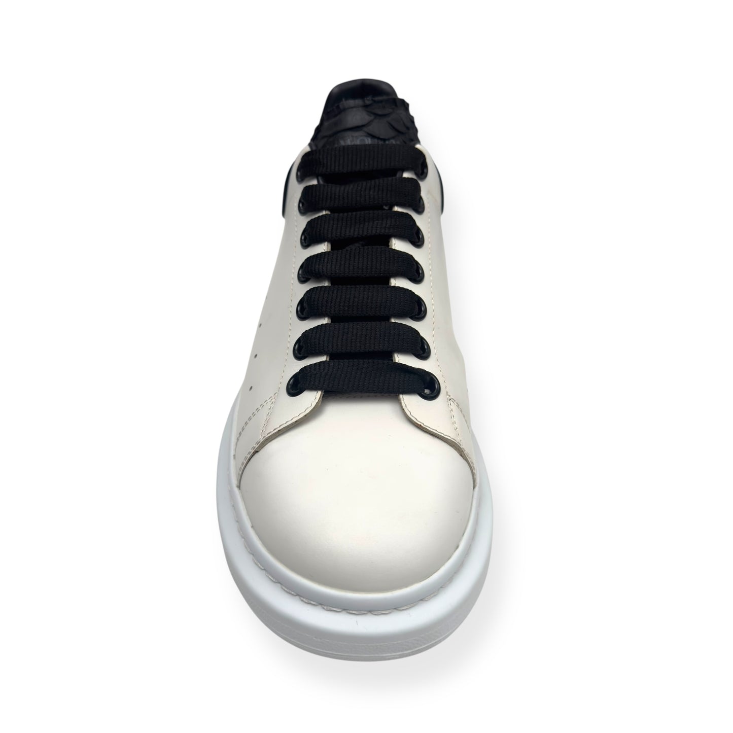 ALEXANDER MCQUEEN OVERSIZED LEATHER / SNAKESKIN SNEAKER WHITE / BLACK 42 / UK8