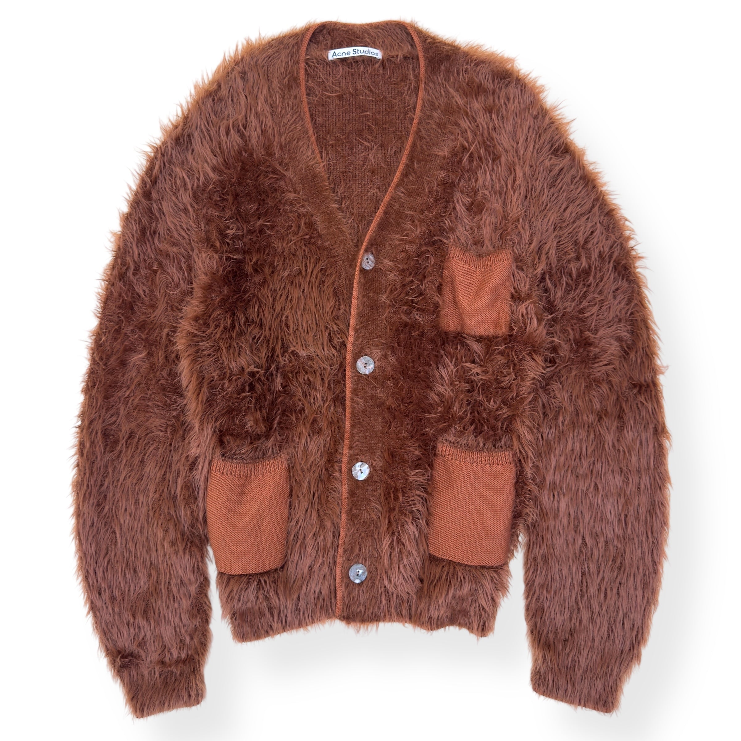 ACNE STUDIOS KELFI CARDIGAN BROWN M