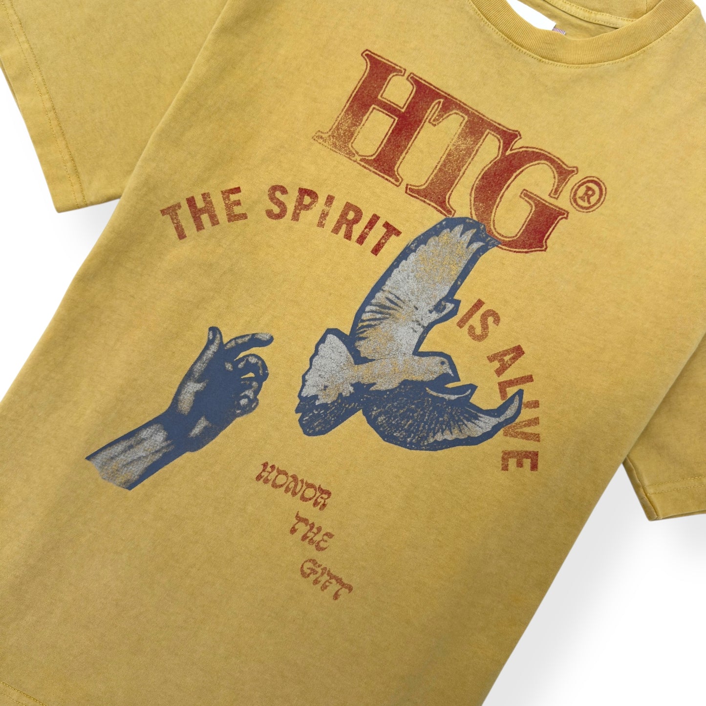 HONOR THE GIFT ALIVE GRAPHIC COTTON T-SHIRT YELLOW M