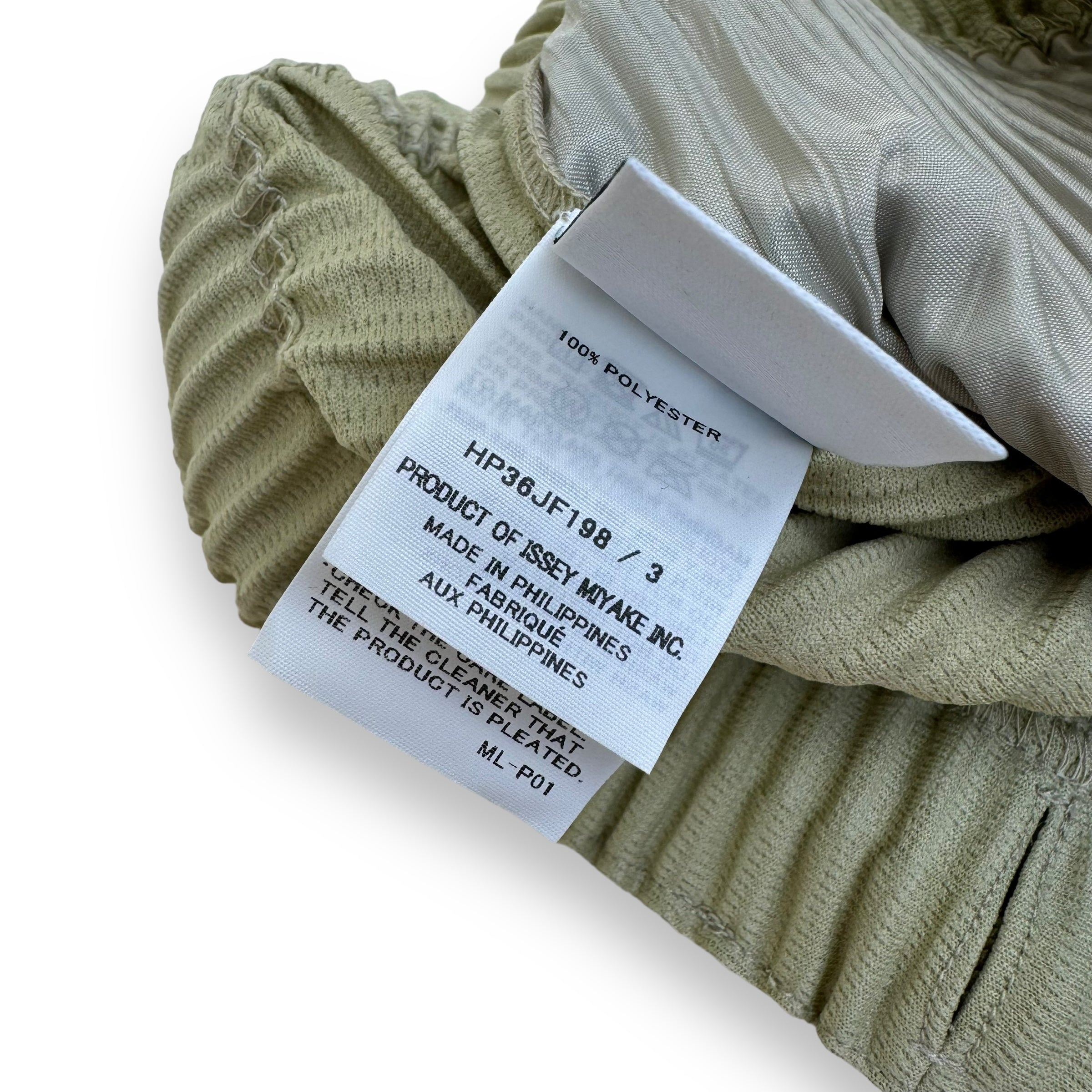 ISSEY MIYAKE HOMME PLISSÉ FLARED PLEATED TROUSERS GREEN L