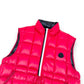 MONCLER DENAIN SQUARE-QUILTED PUFFER VEST RED / BLACK M