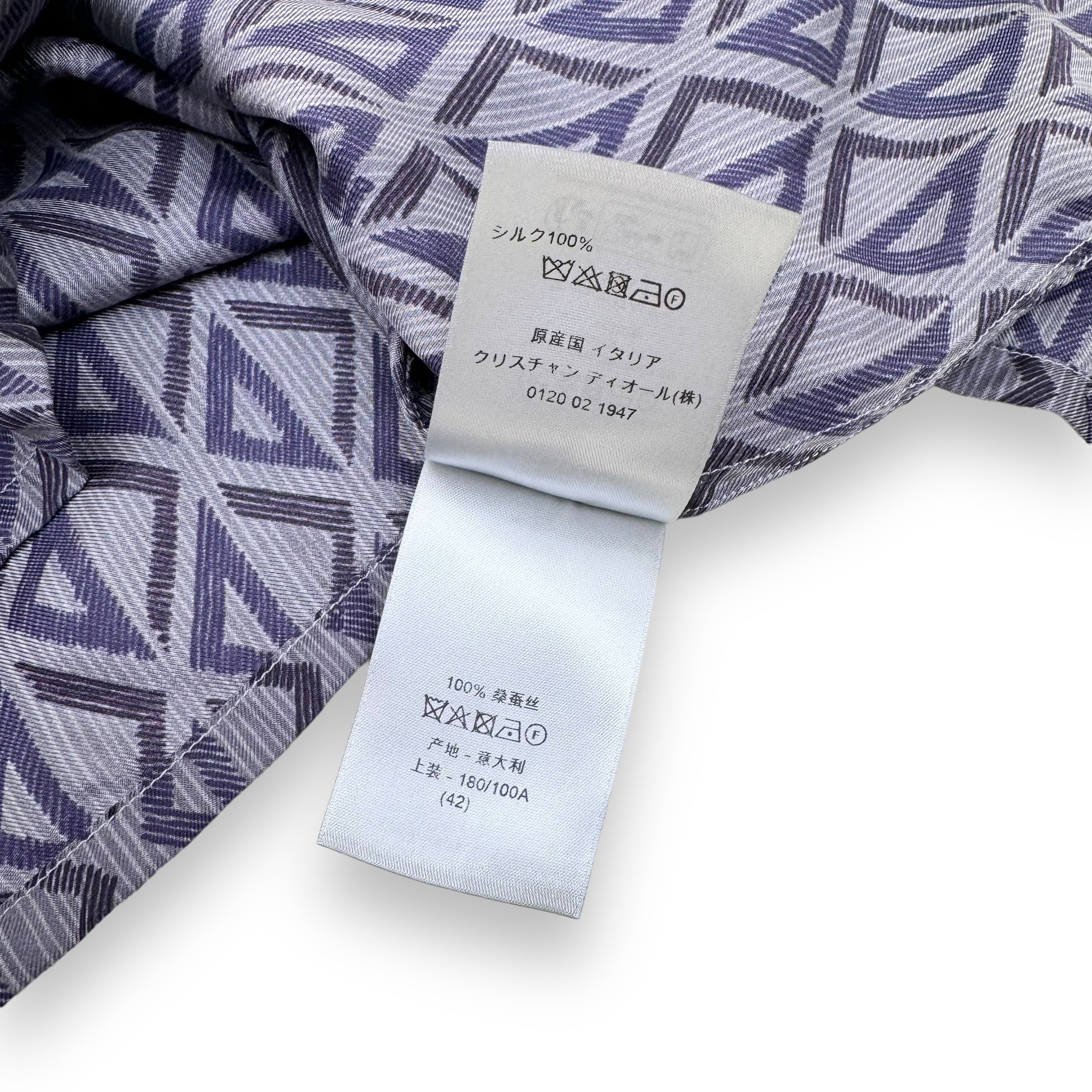 DIOR CD DIAMOND SILK SHIRT L
