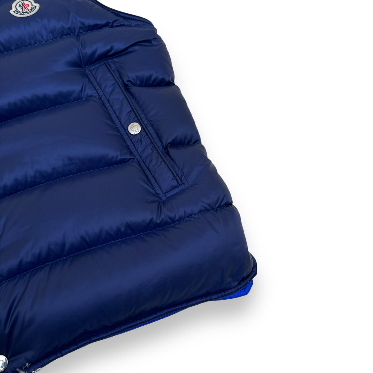 MONCLER BILLECART GILET PUFFER JACKET NAVY BLUE L