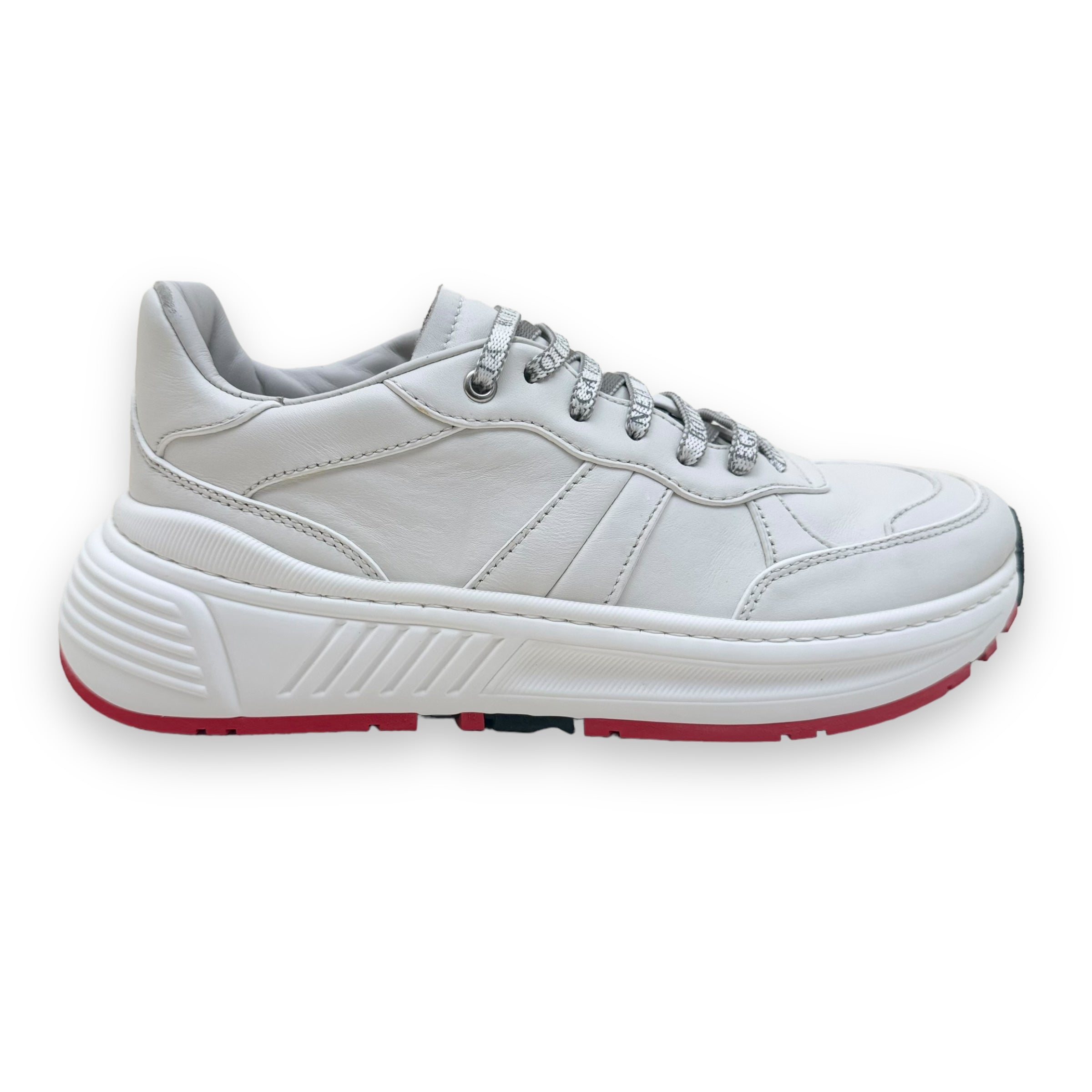 BOTTEGA VENETA SPEEDSTER LEATHER SNEAKER WHITE UK6.5