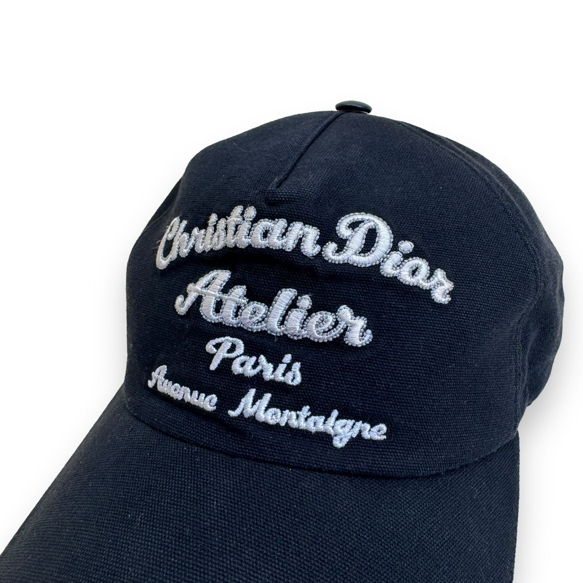 CHRISTIAN DIOR EMBROIDERED BASEBALL CAP BLACK L